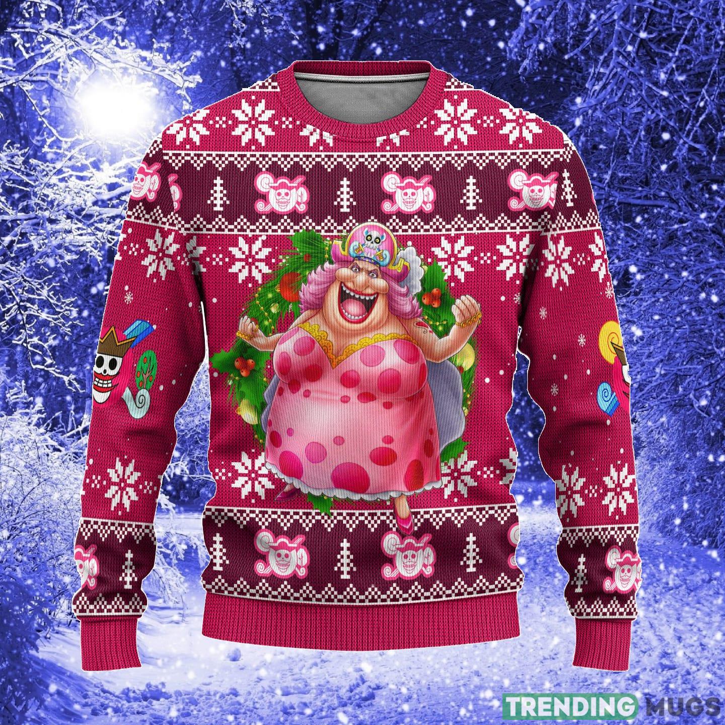 Charlotte Linlin One Piece Anime Xmas Women Mens Ugly Christmas Sweater - Charlotte Linlin One Piece Anime Ugly Christmas Sweater Xmas Gift_1 Charlotte Linlin One Piece Anime Xmas Women Mens Ugly Christmas Sweater - Charlotte Linlin One Piece Anime Ugly Christmas Sweater Xmas Gift_1