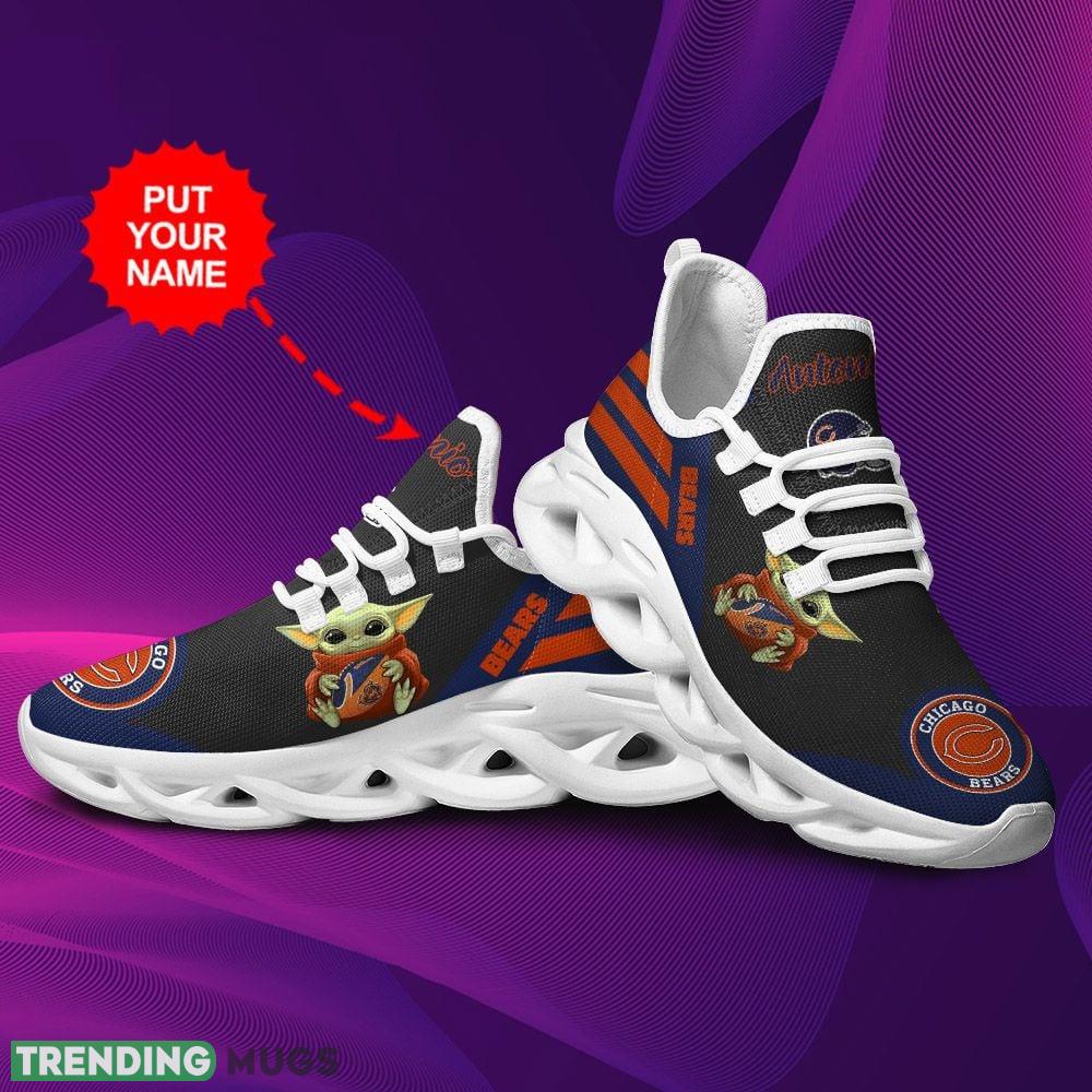 Chicago Bears Baby Yoda Logo Running Sneaker Custom Name Max Soul Shoes - Chicago Bears Baby Yoda Logo Pattern Custom Name 3D Max Soul Sneaker Shoes_1 Chicago Bears Baby Yoda Logo Running Sneaker Custom Name Max Soul Shoes - Chicago Bears Baby Yoda Logo Pattern Custom Name 3D Max Soul Sneaker Shoes_1