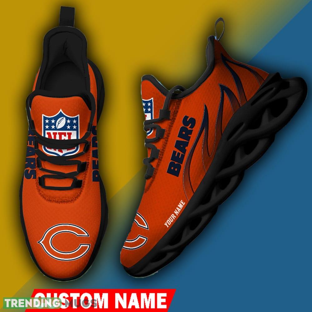 Chicago Bears Custom Name NFL Logo Flame Max Soul Shoes For Men Women - Chicago Bears Personalized NFL Logo Flame Max Soul Shoes_3