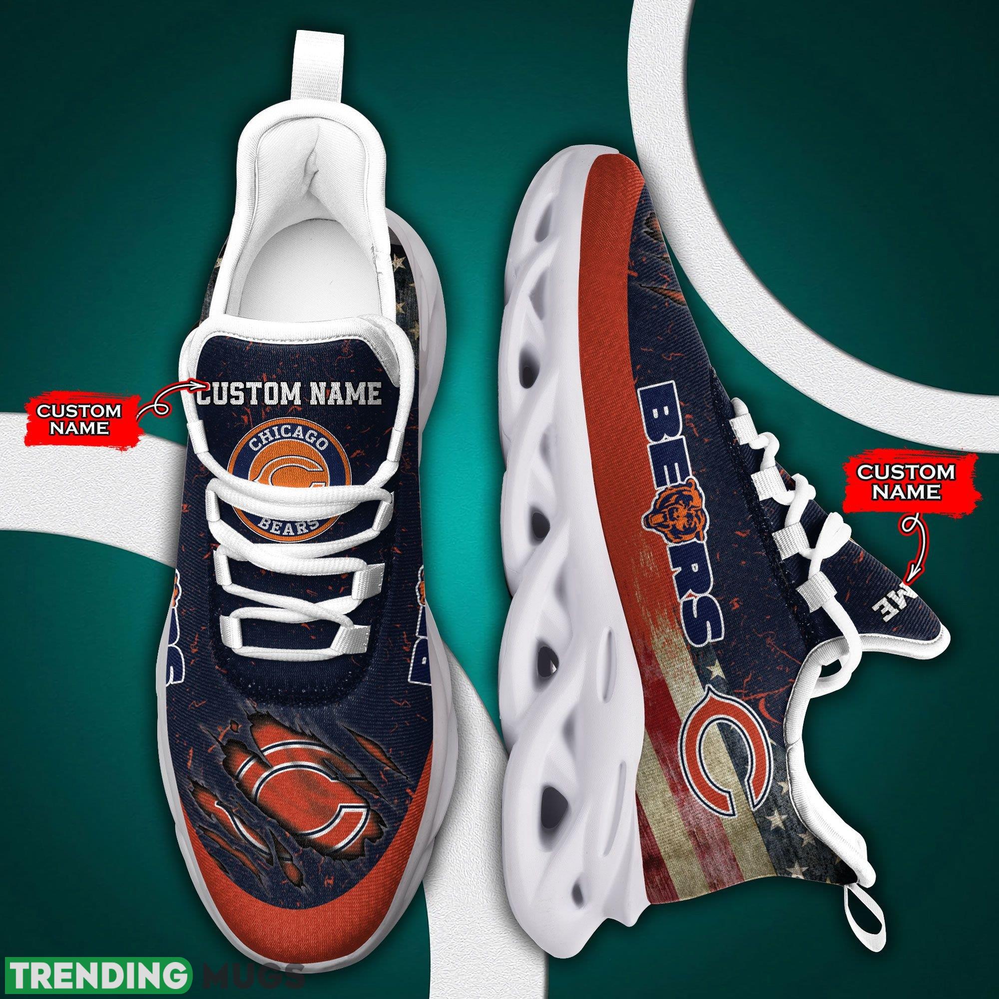Chicago Bears Logo Flag Running Sneaker Custom Name Max Soul Shoes - Chicago Bears Logo Flag Pattern Custom Name 3D Max Soul Sneaker Shoes_1 Chicago Bears Logo Flag Running Sneaker Custom Name Max Soul Shoes - Chicago Bears Logo Flag Pattern Custom Name 3D Max Soul Sneaker Shoes_1