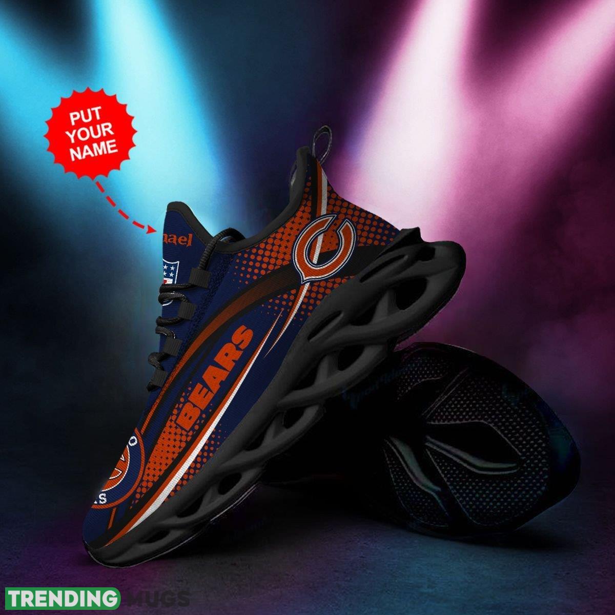 Chicago Bears Logo Polka Dot Running Sneaker Custom Name Max Soul Shoes - Chicago Bears Logo Polka Dot Pattern Custom Name 3D Max Soul Sneaker Shoes_1 Chicago Bears Logo Polka Dot Running Sneaker Custom Name Max Soul Shoes - Chicago Bears Logo Polka Dot Pattern Custom Name 3D Max Soul Sneaker Shoes_1