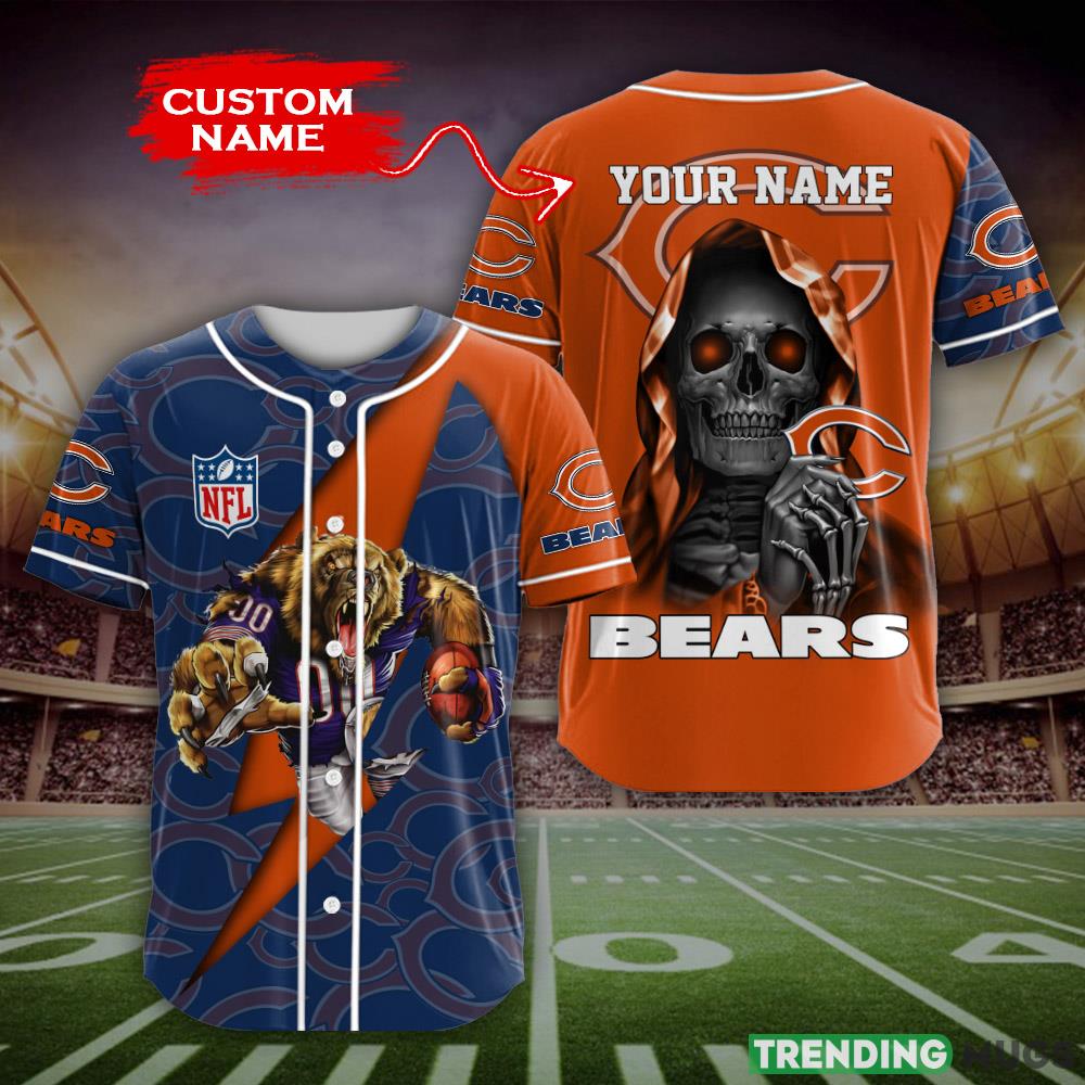 Chicago Bears NFL Custom Name Baseball Jersey Shirt Gift For Men And Women Fans - Chicago Bears-NFL Custom Name Baseball JerseY_1 Chicago Bears NFL Custom Name Baseball Jersey Shirt Gift For Men And Women Fans - Chicago Bears-NFL Custom Name Baseball JerseY_1