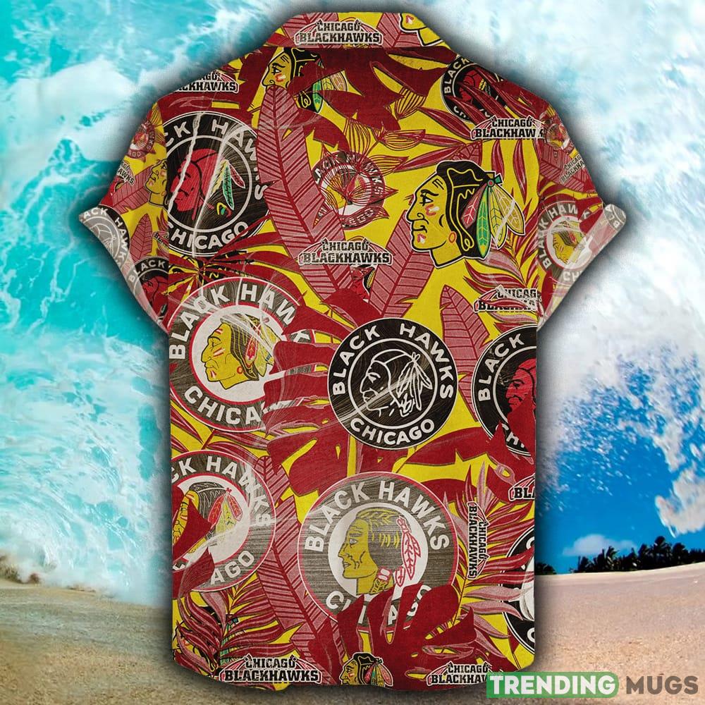 Chicago Blackhawks Hawaiian Retro Logo NHLTropical Beach Men And Women Gift For Fans Hawaiian Shirt Chicago Blackhawks Hawaiian Retro Logo NHLTropical Beach Men And Women Gift For Fans Hawaiian Shirt