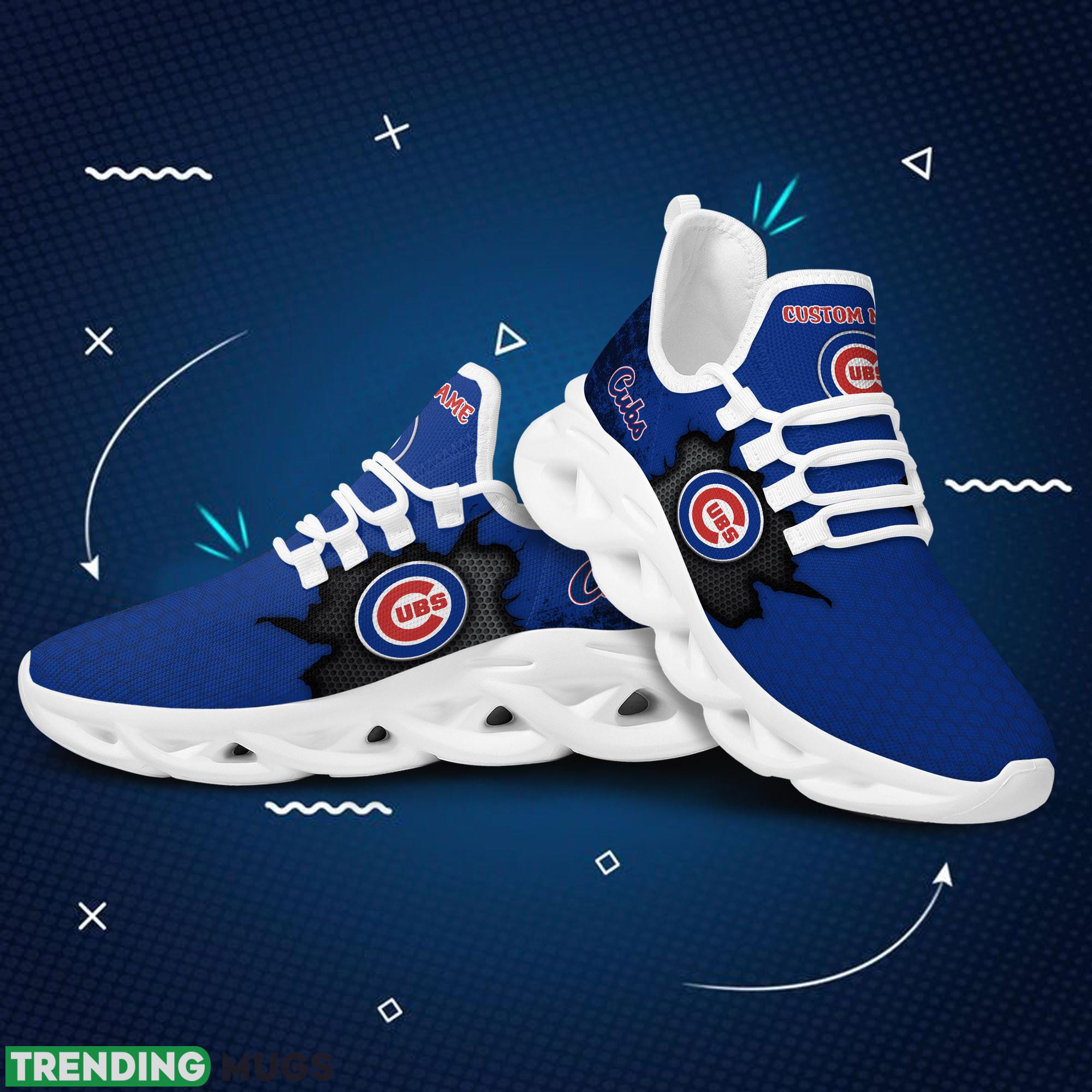 Chicago Cubs Cracked Design Running Sneaker Custom Name Max Soul Shoes Max Soul Chicago Cubs Cracked Design Running Sneaker Custom Name Max Soul Shoes Max Soul