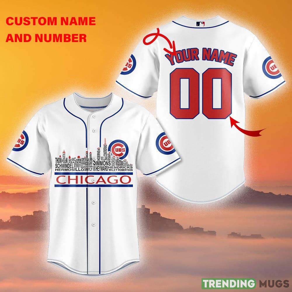 Chicago Cubs MLB Jersey Shirt Custom Number And Name For Men And Women Gift Fans - Chicago Cubs-MLB Teams Custom Name And Number Baseball Jersey_1