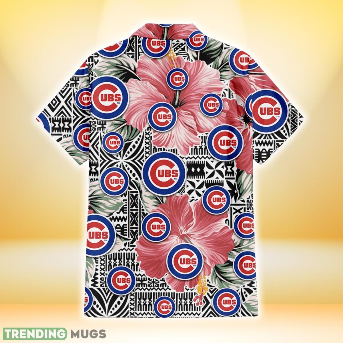 Chicago Cubs Pink Hibiscus Black Pattern White Background 3D Hawaiian Shirt Gift For Fans Hawaiian Shirt Chicago Cubs Pink Hibiscus Black Pattern White Background 3D Hawaiian Shirt Gift For Fans Hawaiian Shirt