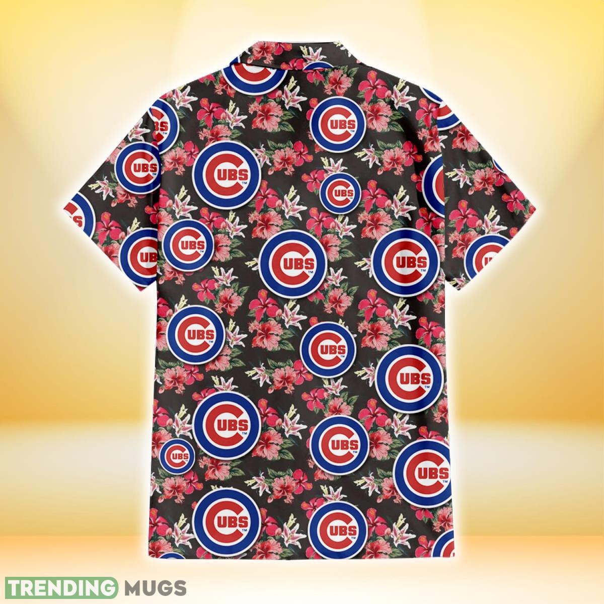 Chicago Cubs Pink Hibiscus Orchid Brown Background 3D Hawaiian Shirt Gift For Fans Hawaiian Shirt Chicago Cubs Pink Hibiscus Orchid Brown Background 3D Hawaiian Shirt Gift For Fans Hawaiian Shirt