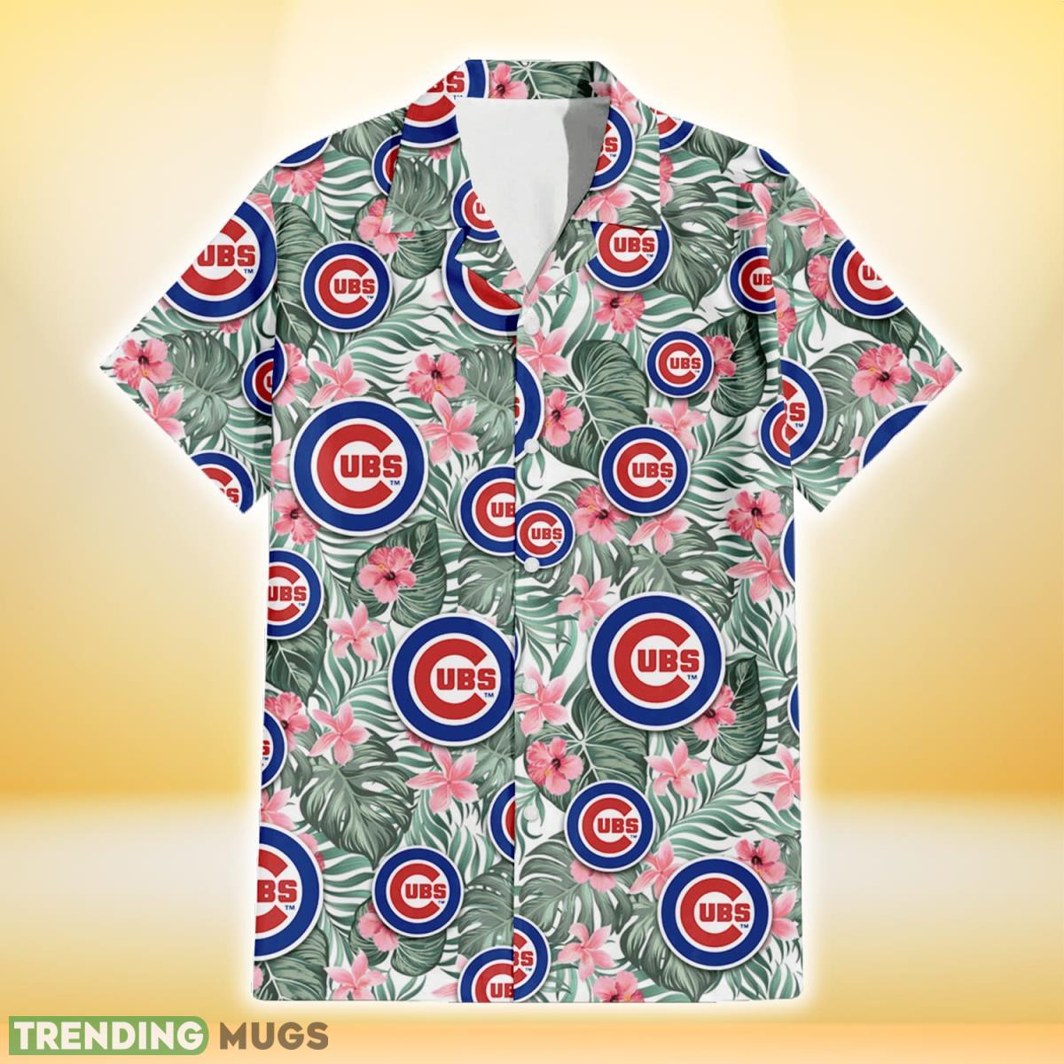 Chicago Cubs Pink Hibiscus Porcelain Flower Tropical Leaf White Background 3D Hawaiian Shirt Gift For Fans Hawaiian Shirt Chicago Cubs Pink Hibiscus Porcelain Flower Tropical Leaf White Background 3D Hawaiian Shirt Gift For Fans Hawaiian Shirt