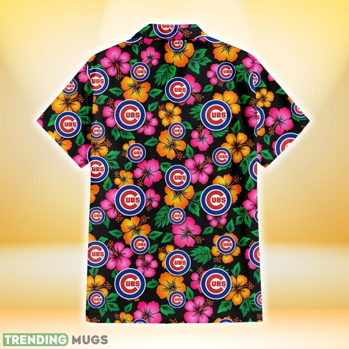 Chicago Cubs Pink Orange Black Background 3D Hawaiian Shirt Gift For Fans Hawaiian Shirt Chicago Cubs Pink Orange Black Background 3D Hawaiian Shirt Gift For Fans Hawaiian Shirt
