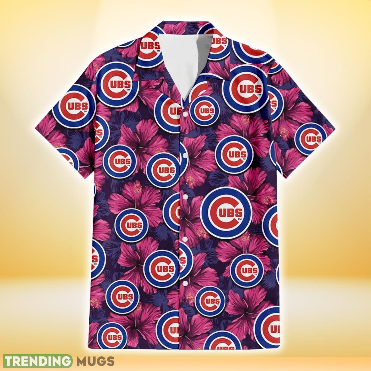 Chicago Cubs Plum Vilolet Hibiscus Dark Navy Leaf Black 3D Hawaiian Shirt Gift For Fans Hawaiian Shirt Chicago Cubs Plum Vilolet Hibiscus Dark Navy Leaf Black 3D Hawaiian Shirt Gift For Fans Hawaiian Shirt