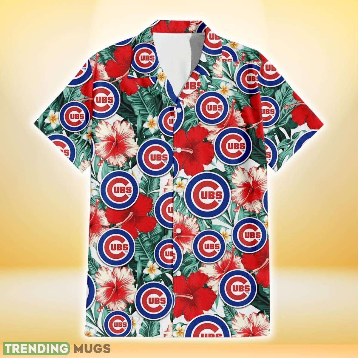 Chicago Cubs Red Coral Hibiscus White Porcelain Flower Banana Leaf 3D Hawaiian Shirt Gift For Fans Hawaiian Shirt Chicago Cubs Red Coral Hibiscus White Porcelain Flower Banana Leaf 3D Hawaiian Shirt Gift For Fans Hawaiian Shirt