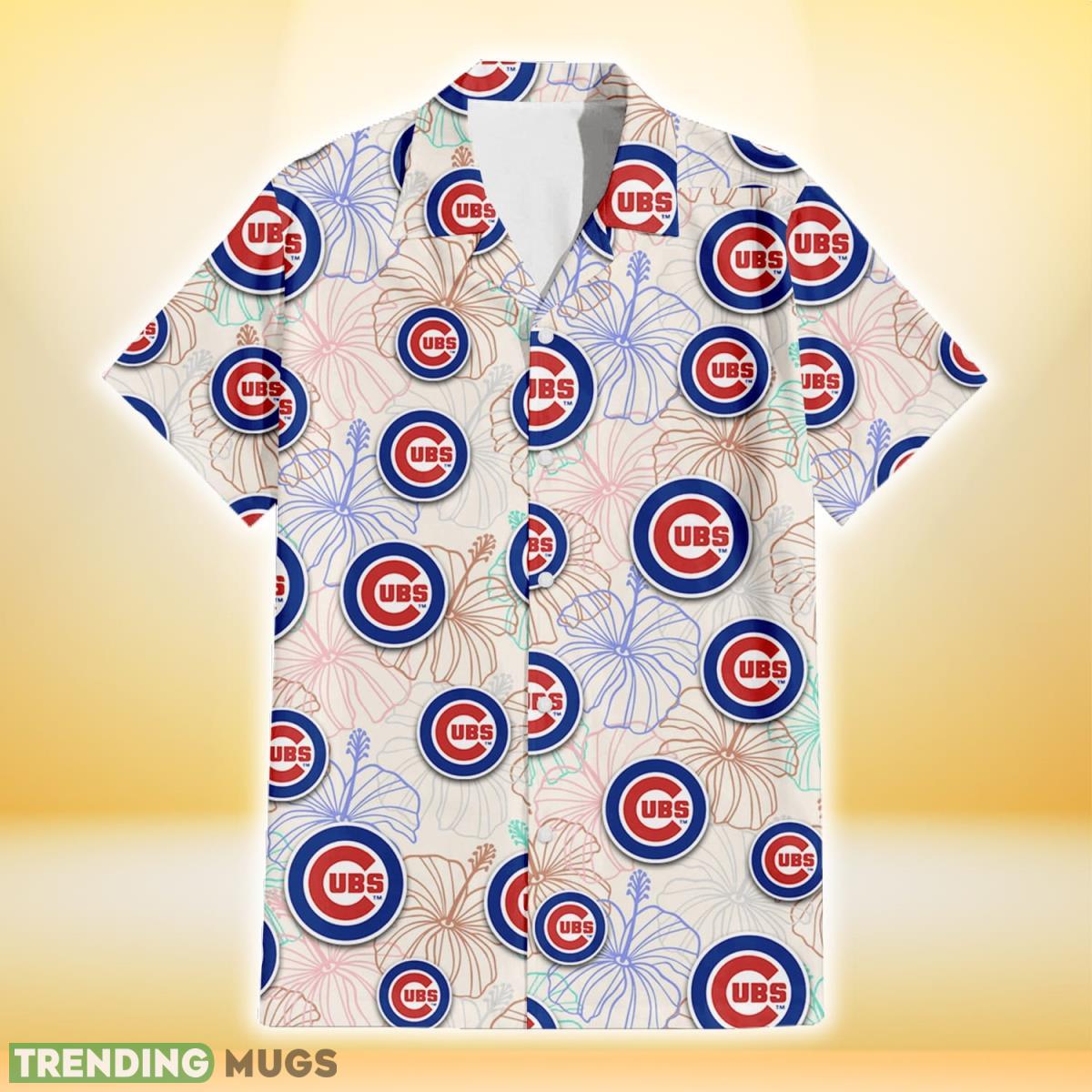 Chicago Cubs Sketch Pastel Hibiscus Beige Background 3D Hawaiian Shirt Gift For Fans Hawaiian Shirt Chicago Cubs Sketch Pastel Hibiscus Beige Background 3D Hawaiian Shirt Gift For Fans Hawaiian Shirt