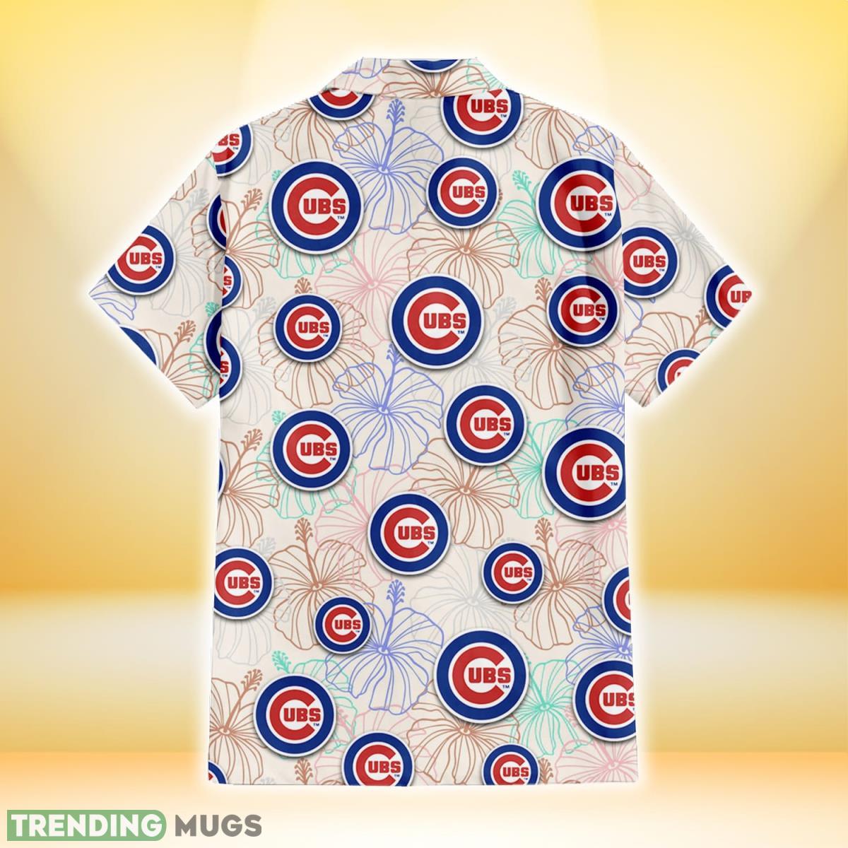 Chicago Cubs Sketch Pastel Hibiscus Beige Background 3D Hawaiian Shirt Gift For Fans Hawaiian Shirt Chicago Cubs Sketch Pastel Hibiscus Beige Background 3D Hawaiian Shirt Gift For Fans Hawaiian Shirt