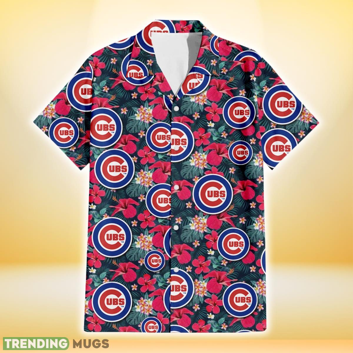 Chicago Cubs Tiny Red Hibiscus White Porcelain Flower Black Background 3D Hawaiian Shirt Gift For Fans Hawaiian Shirt Chicago Cubs Tiny Red Hibiscus White Porcelain Flower Black Background 3D Hawaiian Shirt Gift For Fans Hawaiian Shirt