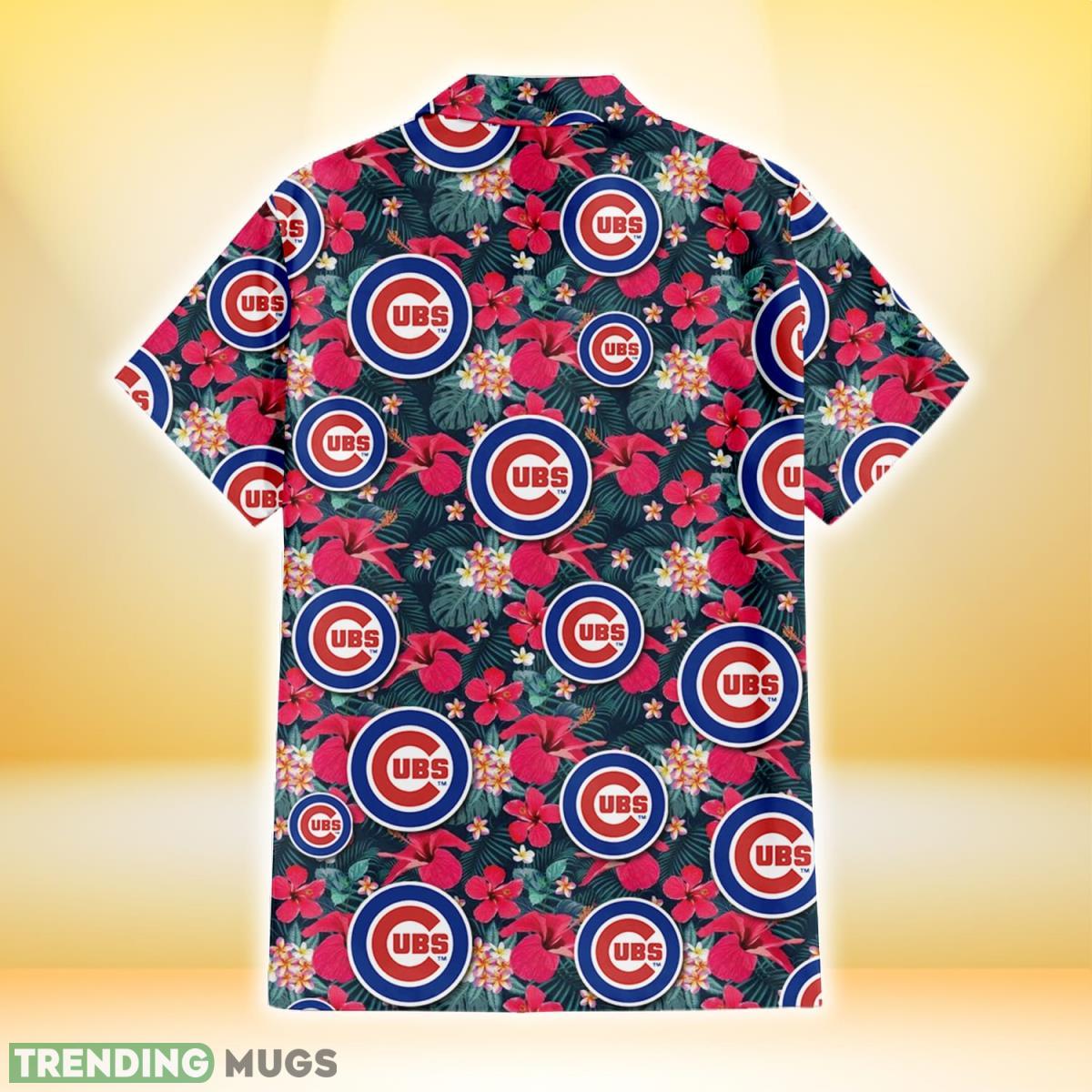 Chicago Cubs Tiny Red Hibiscus White Porcelain Flower Black Background 3D Hawaiian Shirt Gift For Fans Hawaiian Shirt Chicago Cubs Tiny Red Hibiscus White Porcelain Flower Black Background 3D Hawaiian Shirt Gift For Fans Hawaiian Shirt