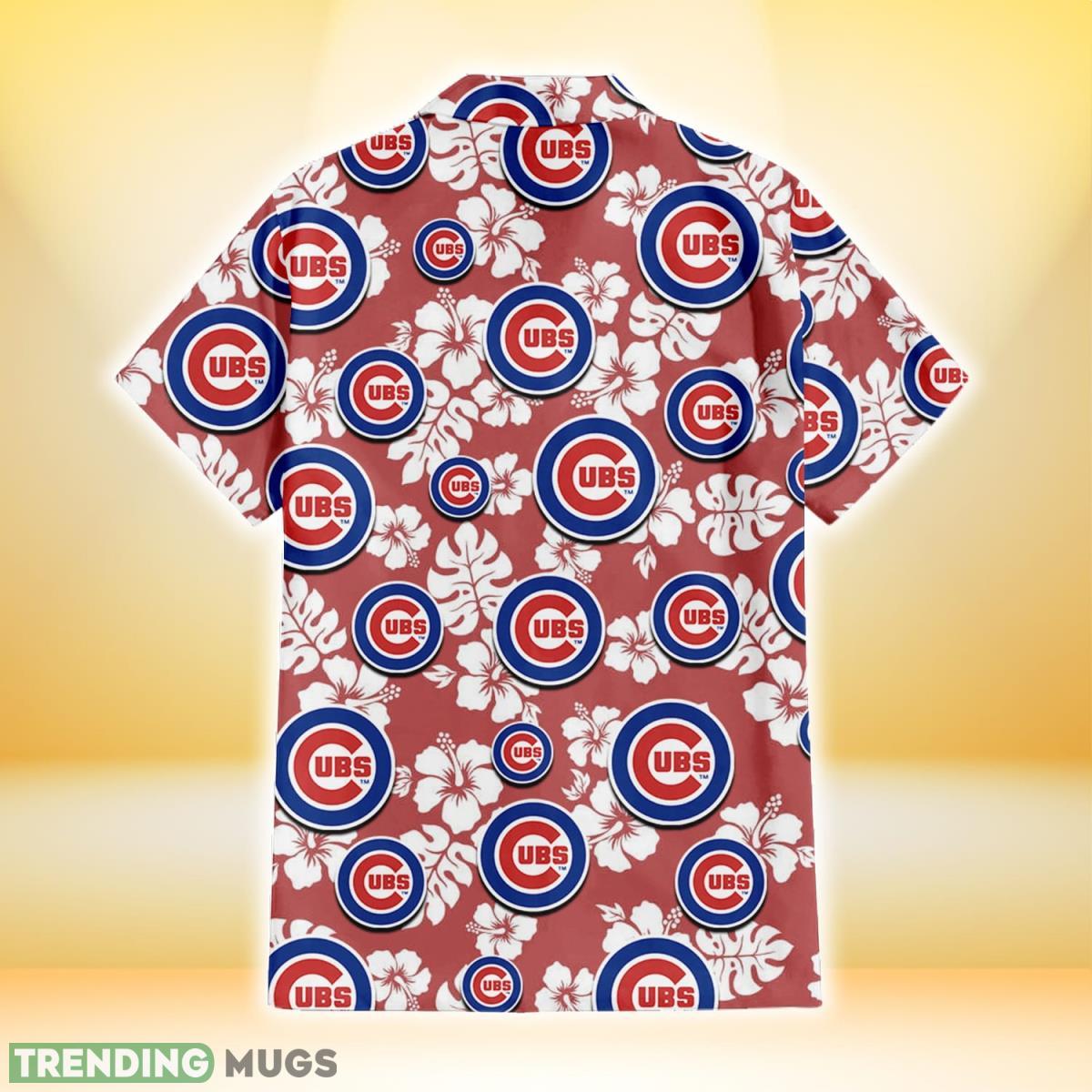 Chicago Cubs White Hibiscus Indian Red Background 3D Hawaiian Shirt Gift For Fans Hawaiian Shirt Chicago Cubs White Hibiscus Indian Red Background 3D Hawaiian Shirt Gift For Fans Hawaiian Shirt
