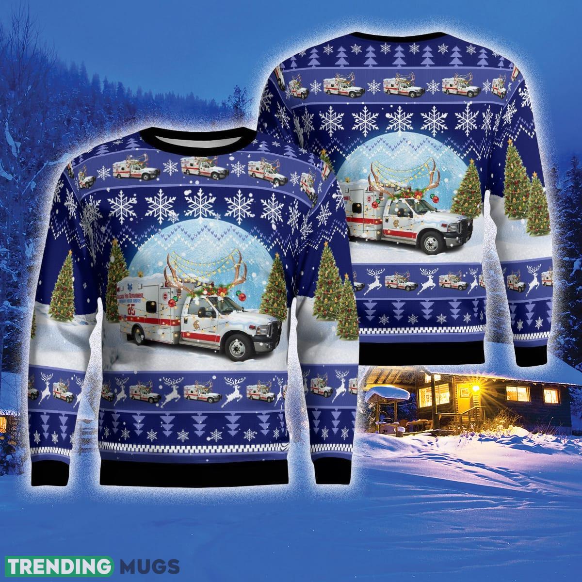 Chicago Fire Department Ambulance 85 3D Sweater For Men And Women Gift For Christmas - Chicago Fire Department Ambulance 85 Christmas Ugly Sweater_1 Chicago Fire Department Ambulance 85 3D Sweater For Men And Women Gift For Christmas - Chicago Fire Department Ambulance 85 Christmas Ugly Sweater_1