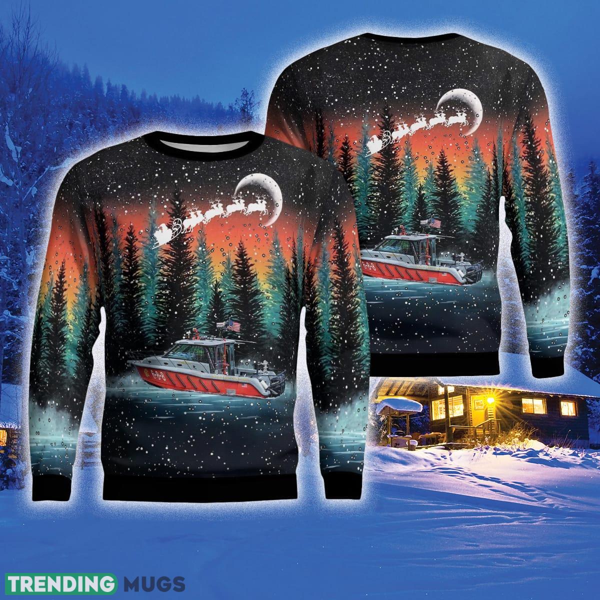 Chicago Fire Department CFD Illinois Eugene Blackmon Fireboat 3D Sweater For Men And Women Gift For Christmas - Chicago Fire Department CFD Illinois Eugene Blackmon Fireboat Ugly Sweater_1 Chicago Fire Department CFD Illinois Eugene Blackmon Fireboat 3D Sweater For Men And Women Gift For Christmas - Chicago Fire Department CFD Illinois Eugene Blackmon Fireboat Ugly Sweater_1