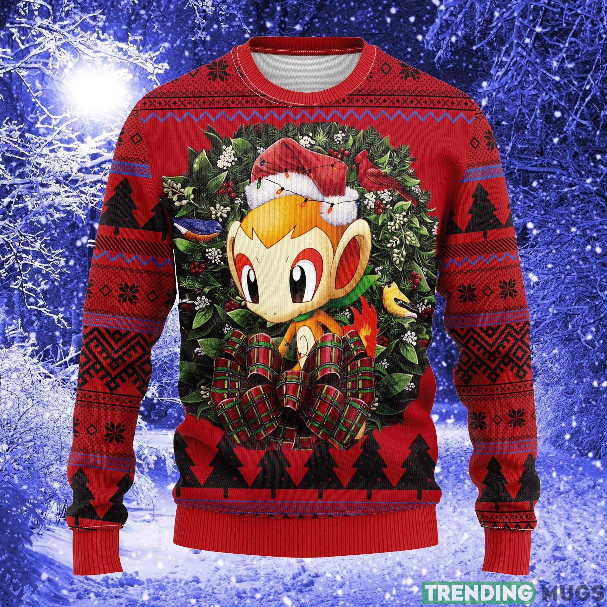 Chimchar Pokemon Noel Mc Thanksgiving Women Mens Ugly Christmas Sweater - Chimchar Pokemon Noel Mc Ugly Christmas Sweater Thanksgiving Gift_1 Chimchar Pokemon Noel Mc Thanksgiving Women Mens Ugly Christmas Sweater - Chimchar Pokemon Noel Mc Ugly Christmas Sweater Thanksgiving Gift_1