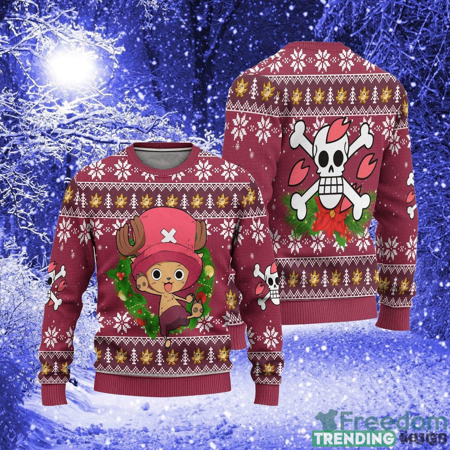 Chopper One Piece Anime Xmas Women Mens Ugly Christmas Sweater 3D Sweater Chopper One Piece Anime Xmas Women Mens Ugly Christmas Sweater 3D Sweater