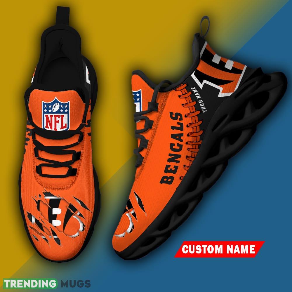 Cincinnati Bengals Chunky Sneakers Custom Name NFL Max Soul Shoes Gift For Fans Max Soul Cincinnati Bengals Chunky Sneakers Custom Name NFL Max Soul Shoes Gift For Fans Max Soul