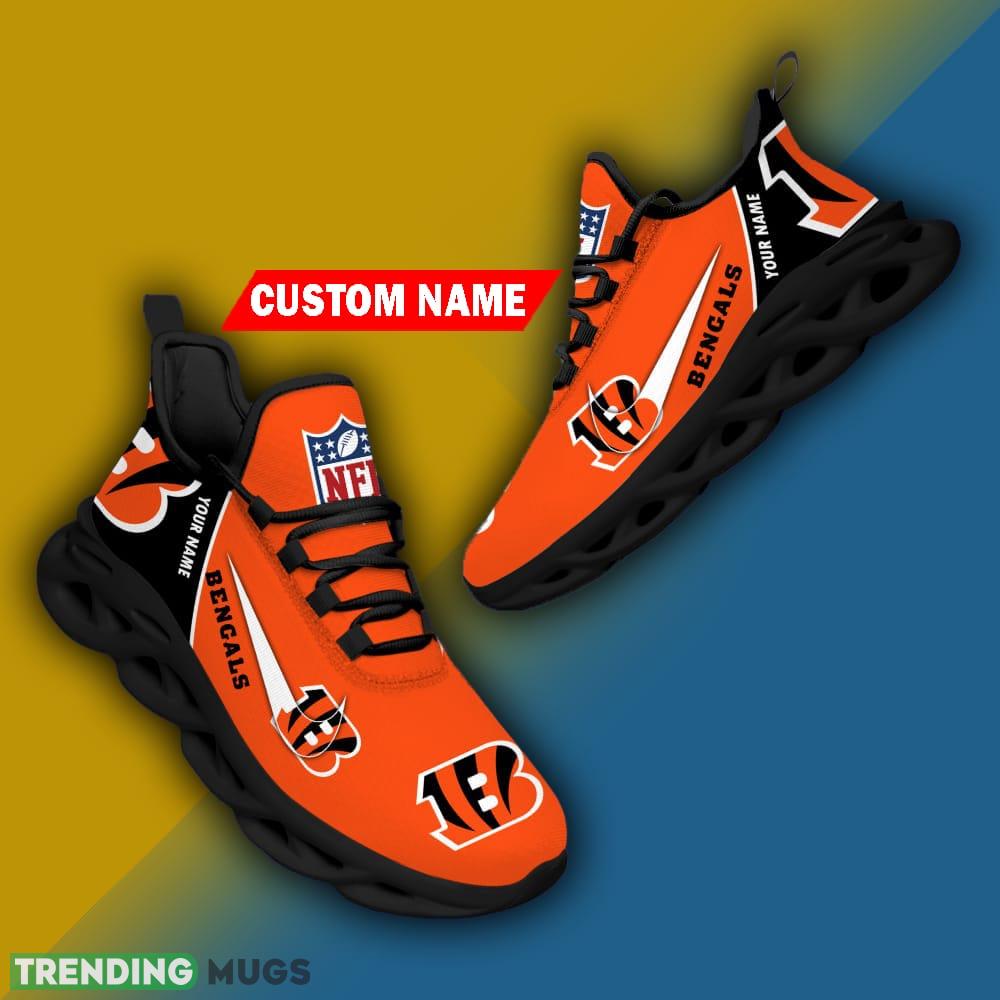 Cincinnati Bengals Custom Name Luxury Brand NFL Max Soul Shoes Gift For Men Women Max Soul Cincinnati Bengals Custom Name Luxury Brand NFL Max Soul Shoes Gift For Men Women Max Soul