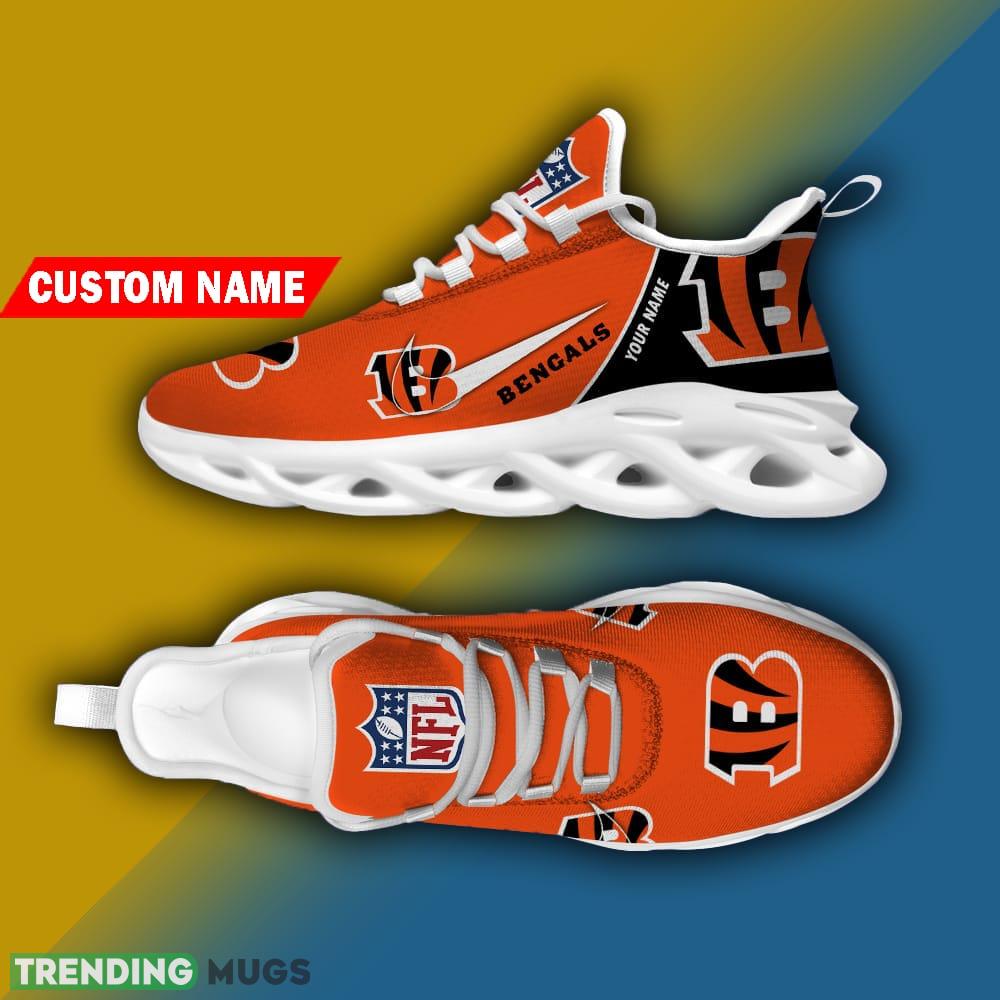 Cincinnati Bengals Custom Name Luxury Brand NFL Max Soul Shoes Gift For Men Women Max Soul Cincinnati Bengals Custom Name Luxury Brand NFL Max Soul Shoes Gift For Men Women Max Soul