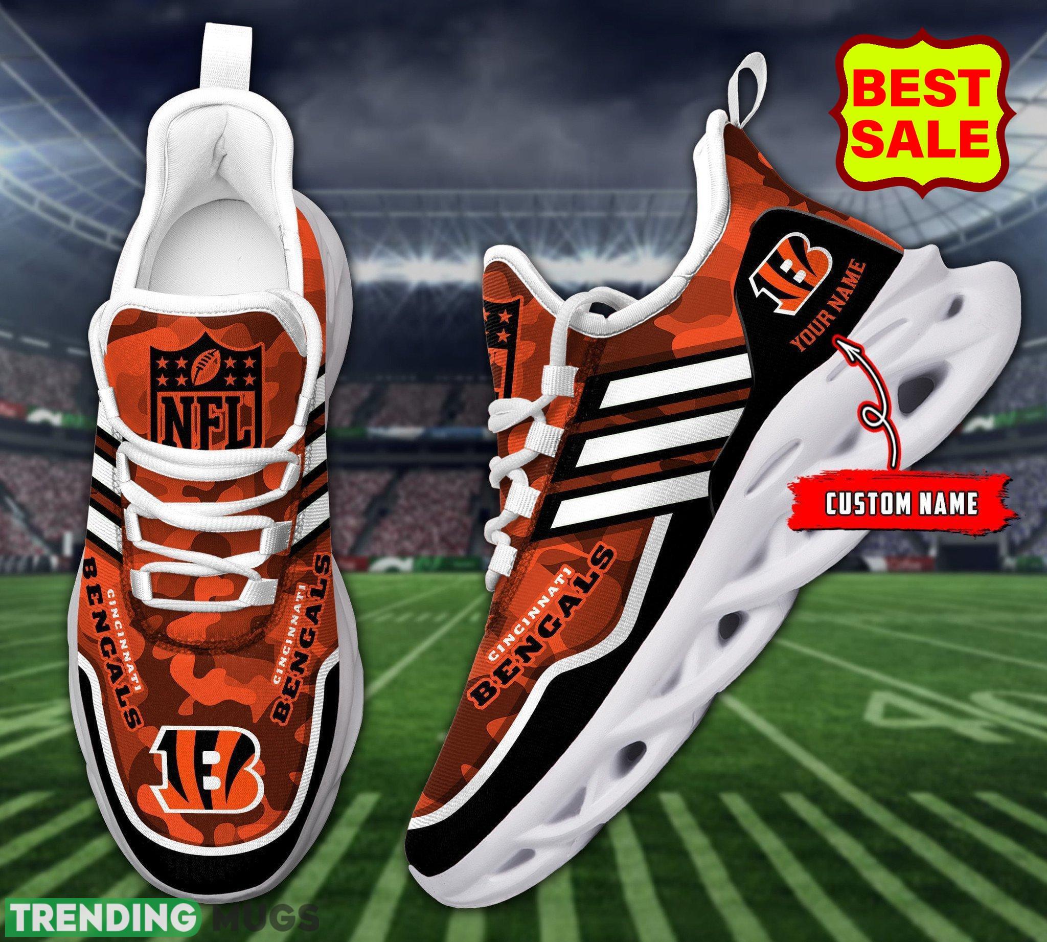 Cincinnati Bengals NFL Personalized Name Black White Max Soul Chunky Sneakers Max Soul Cincinnati Bengals NFL Personalized Name Black White Max Soul Chunky Sneakers Max Soul