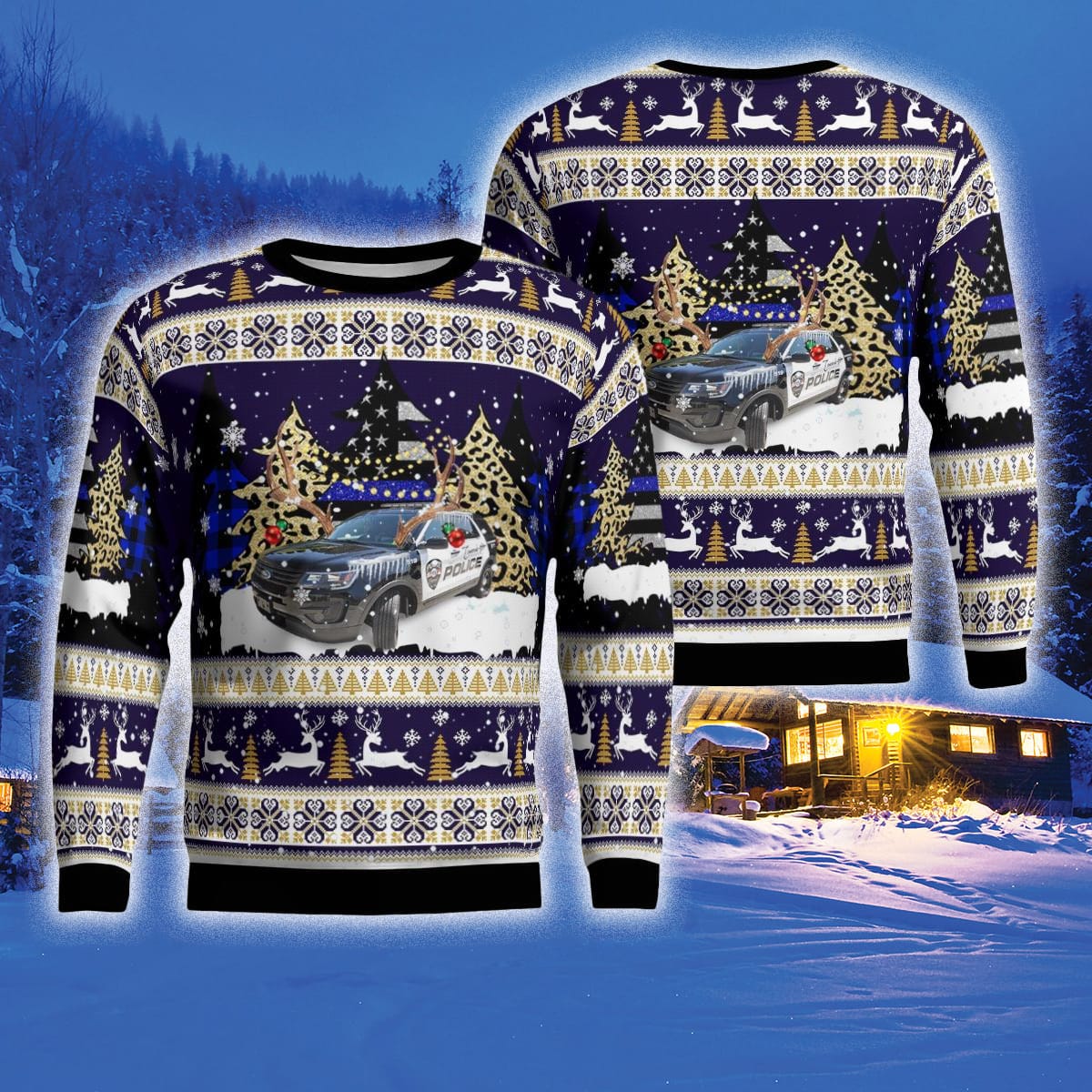 City of Concord NC - Police Department 2016 Ford Police Interceptor Utility 3D Sweater For Men And Women Gift For Christmas - 010823-114049 City of Concord NC - Police Department 2016 Ford Police Interceptor Utility 3D Sweater For Men And Women Gift For Christmas - 010823-114049