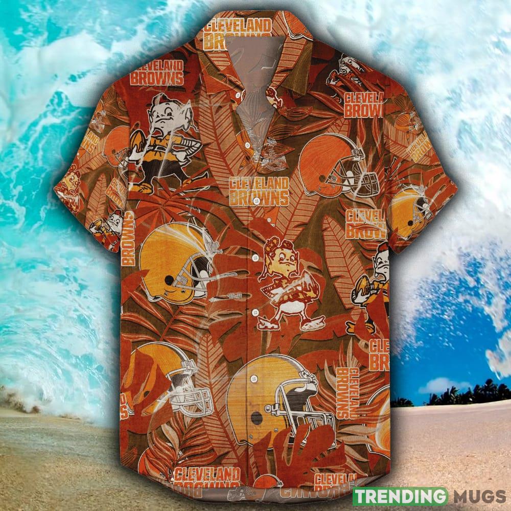 Cleveland Browns 3D Hawaiian Retro NFLTropical Beach Men And Women For Fans Gift - Cleveland Browns Hawaiian Retro NFL_1 Cleveland Browns 3D Hawaiian Retro NFLTropical Beach Men And Women For Fans Gift - Cleveland Browns Hawaiian Retro NFL_1