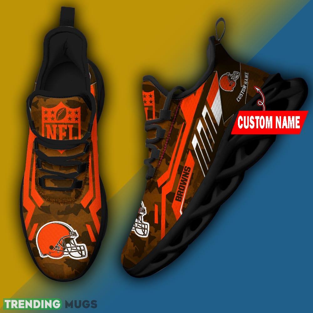 Cleveland Browns NFL Personalized Name Max Soul Chunky Sneaker Camo Fishing Max Soul Cleveland Browns NFL Personalized Name Max Soul Chunky Sneaker Camo Fishing Max Soul