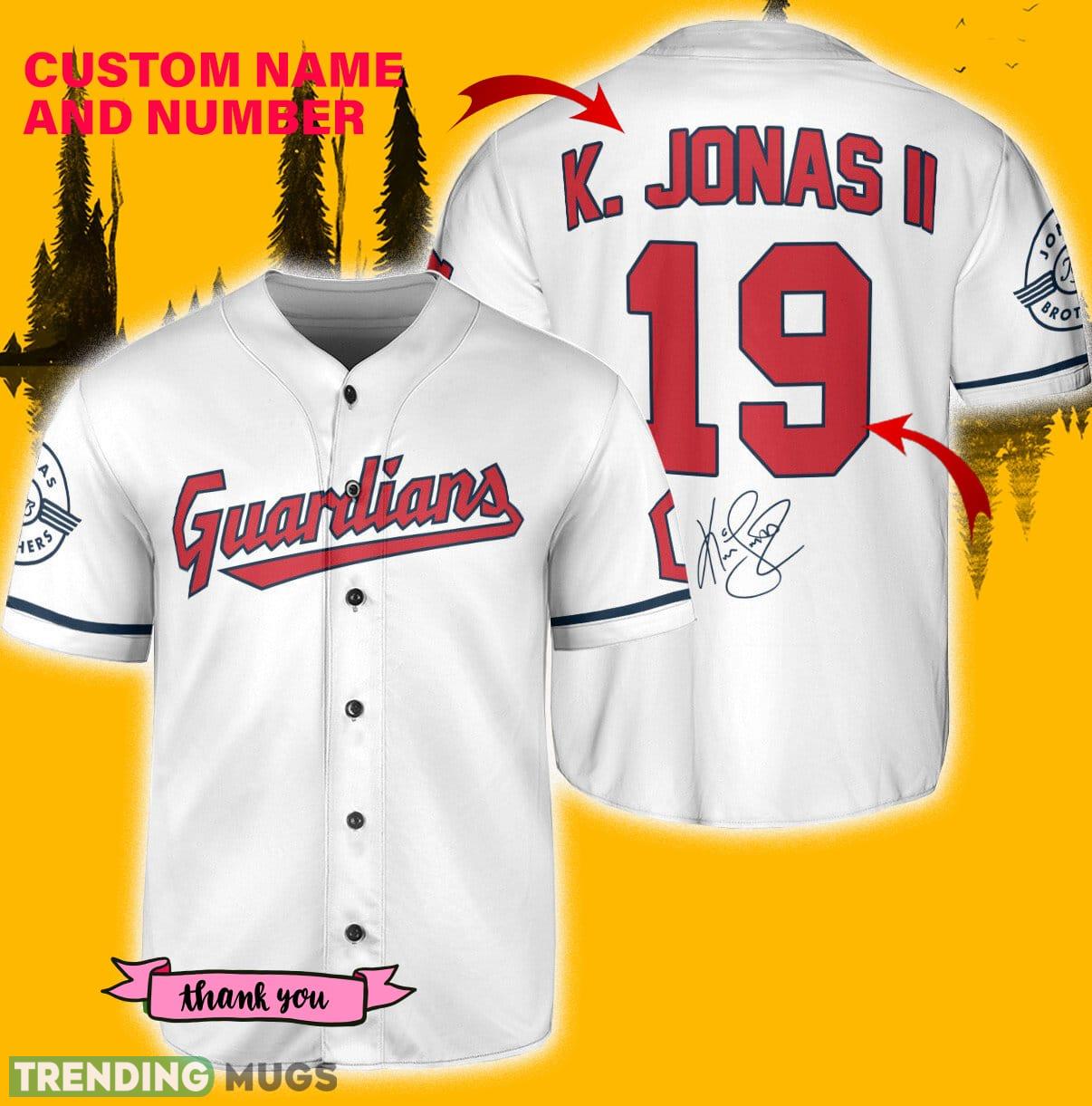 Cleveland Guardians K. Jonas Jersey Baseball Shirt White Custom Number And Name - Cleveland Guardians K. Jonas Baseball Jersey White_1 Cleveland Guardians K. Jonas Jersey Baseball Shirt White Custom Number And Name - Cleveland Guardians K. Jonas Baseball Jersey White_1