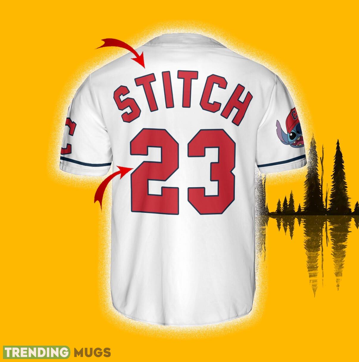 Cleveland Guardians Lilo & Stitch White Baseball Jersey Shirt Custom Number And Name Football Jersey Cleveland Guardians Lilo & Stitch White Baseball Jersey Shirt Custom Number And Name Football Jersey