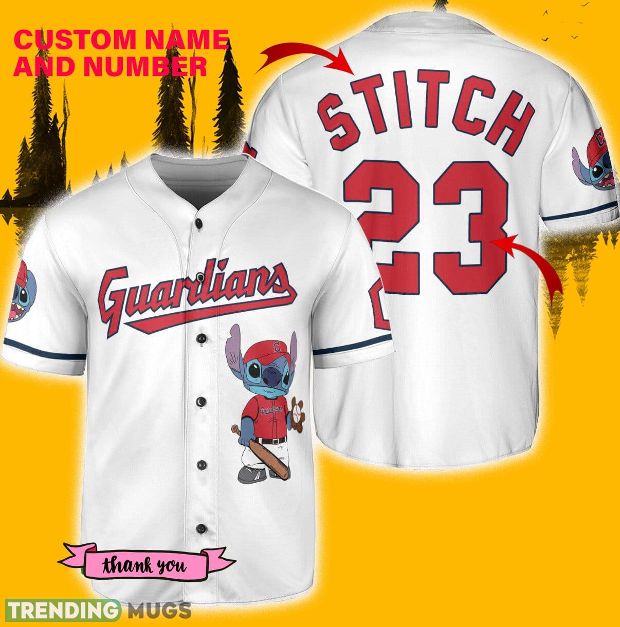 Cleveland Guardians Lilo & Stitch White Baseball Jersey Shirt Custom Number And Name - Cleveland Guardians Lilo & Stitch Baseball Jersey White_1 Cleveland Guardians Lilo & Stitch White Baseball Jersey Shirt Custom Number And Name - Cleveland Guardians Lilo & Stitch Baseball Jersey White_1