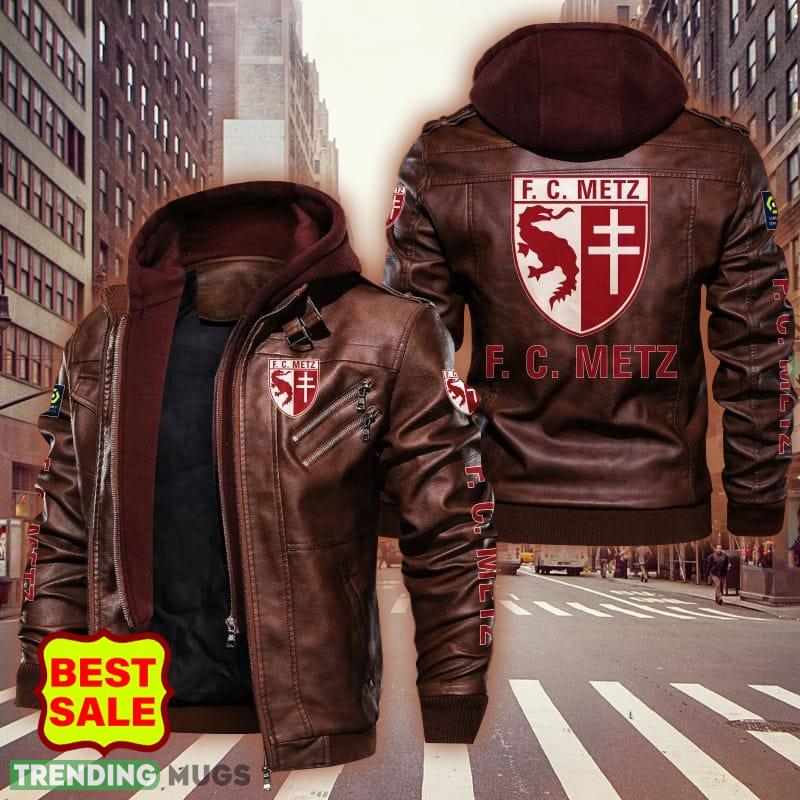 Collection FC Metz Logo 4 Brown And Black Leather Jacket For Men And Women 2D Leather Jacket Collection FC Metz Logo 4 Brown And Black Leather Jacket For Men And Women 2D Leather Jacket