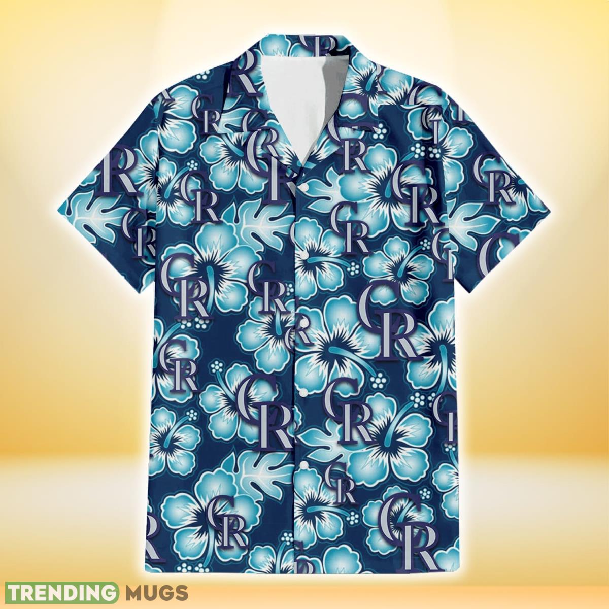 Colorado Rockies Dark Turquoise Hibiscus Navy Background 3D Hawaiian Shirt Gift For Fans Hawaiian Shirt Colorado Rockies Dark Turquoise Hibiscus Navy Background 3D Hawaiian Shirt Gift For Fans Hawaiian Shirt