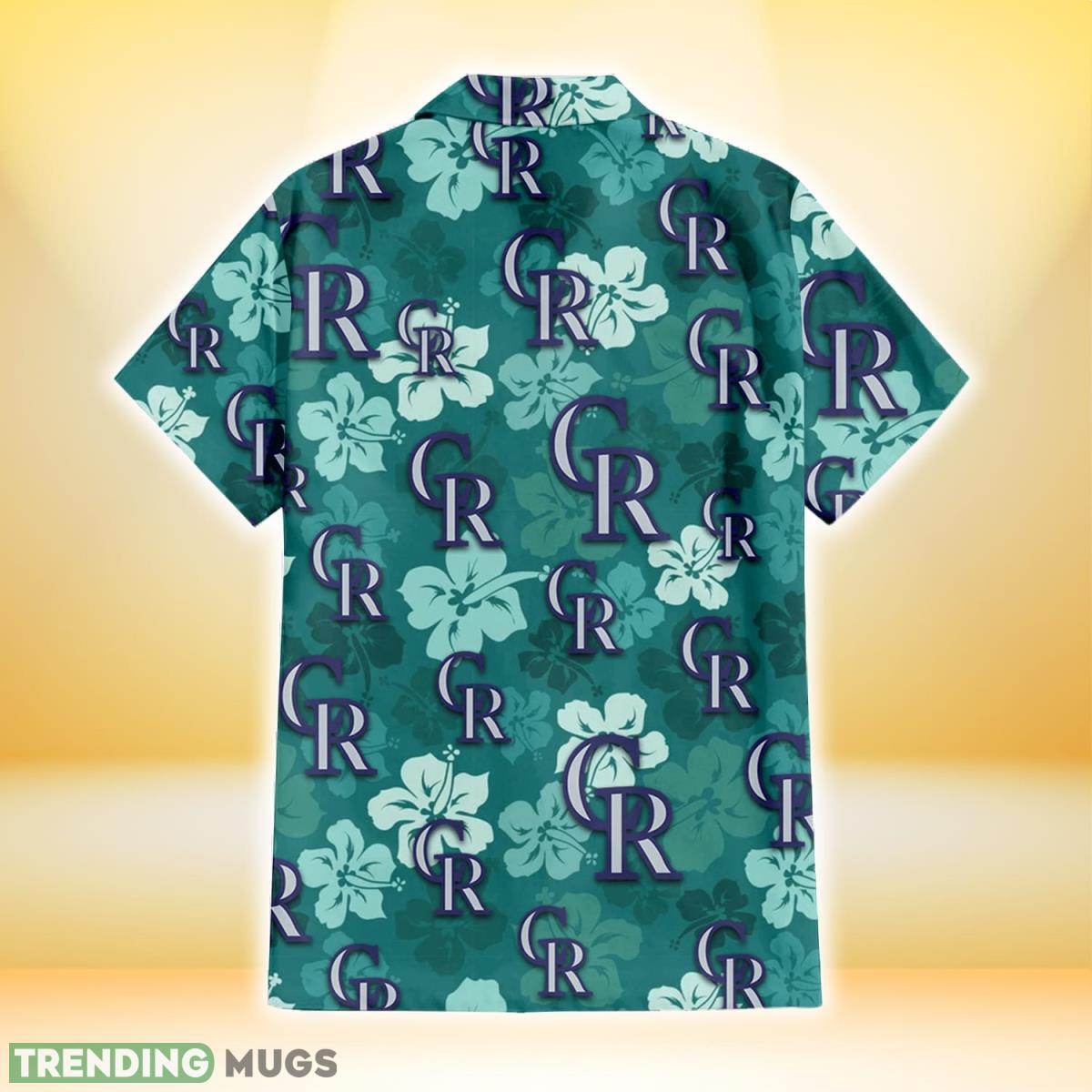 Colorado Rockies Light Sea Green Hibiscus Green Background 3D Hawaiian Shirt Gift For Fans Hawaiian Shirt Colorado Rockies Light Sea Green Hibiscus Green Background 3D Hawaiian Shirt Gift For Fans Hawaiian Shirt