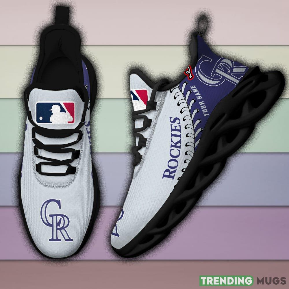 Colorado Rockies MLB MAX SOUL SHOES Custom Name For Men And Women Running Sneakers Max Soul Colorado Rockies MLB MAX SOUL SHOES Custom Name For Men And Women Running Sneakers Max Soul