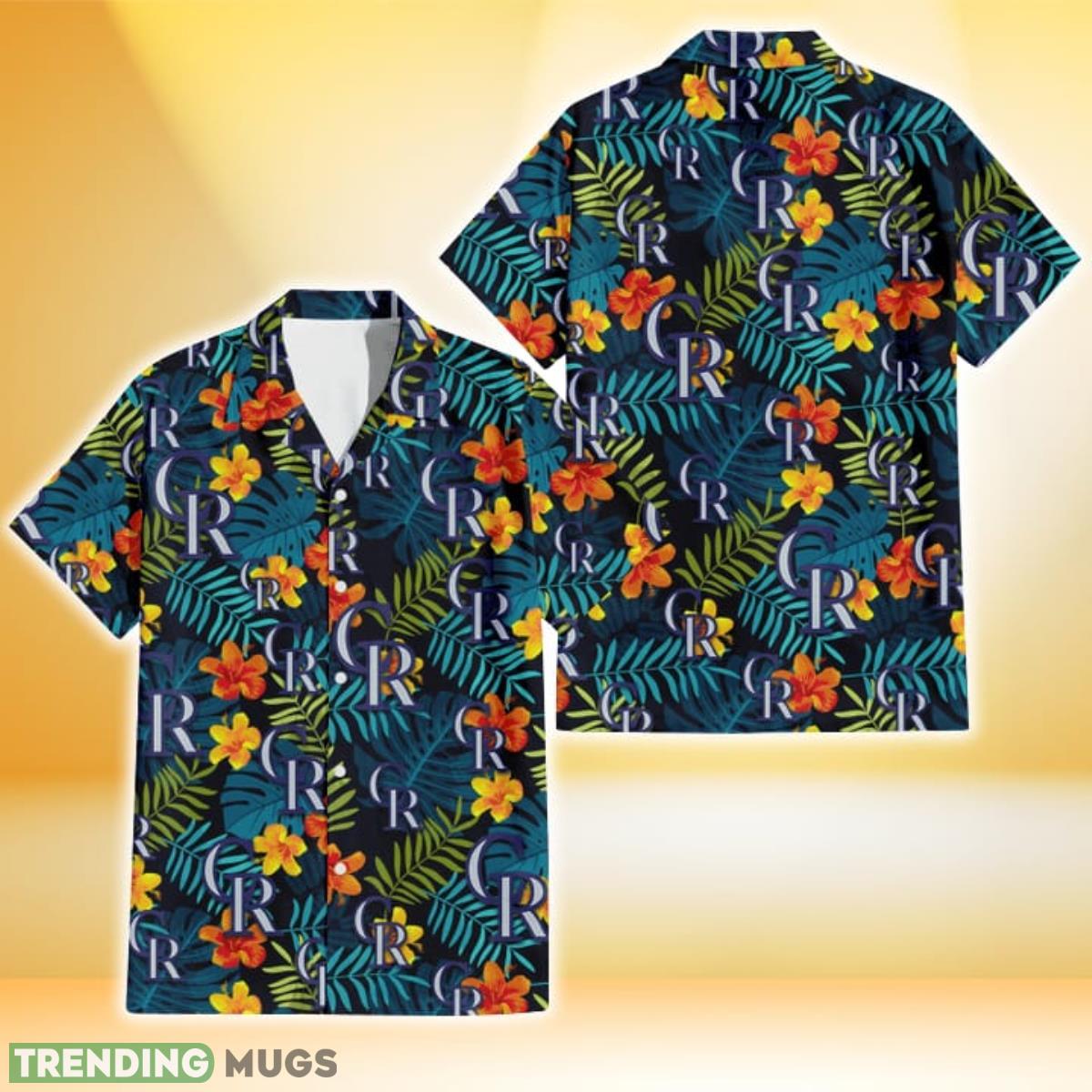 Colorado Rockies Orange Yellow Green Leaf Black Background 3D Hawaiian Shirt Gift For Fans Product Photo 1 Colorado Rockies Orange Yellow Green Leaf Black Background 3D Hawaiian Shirt Gift For Fans Product Photo 1