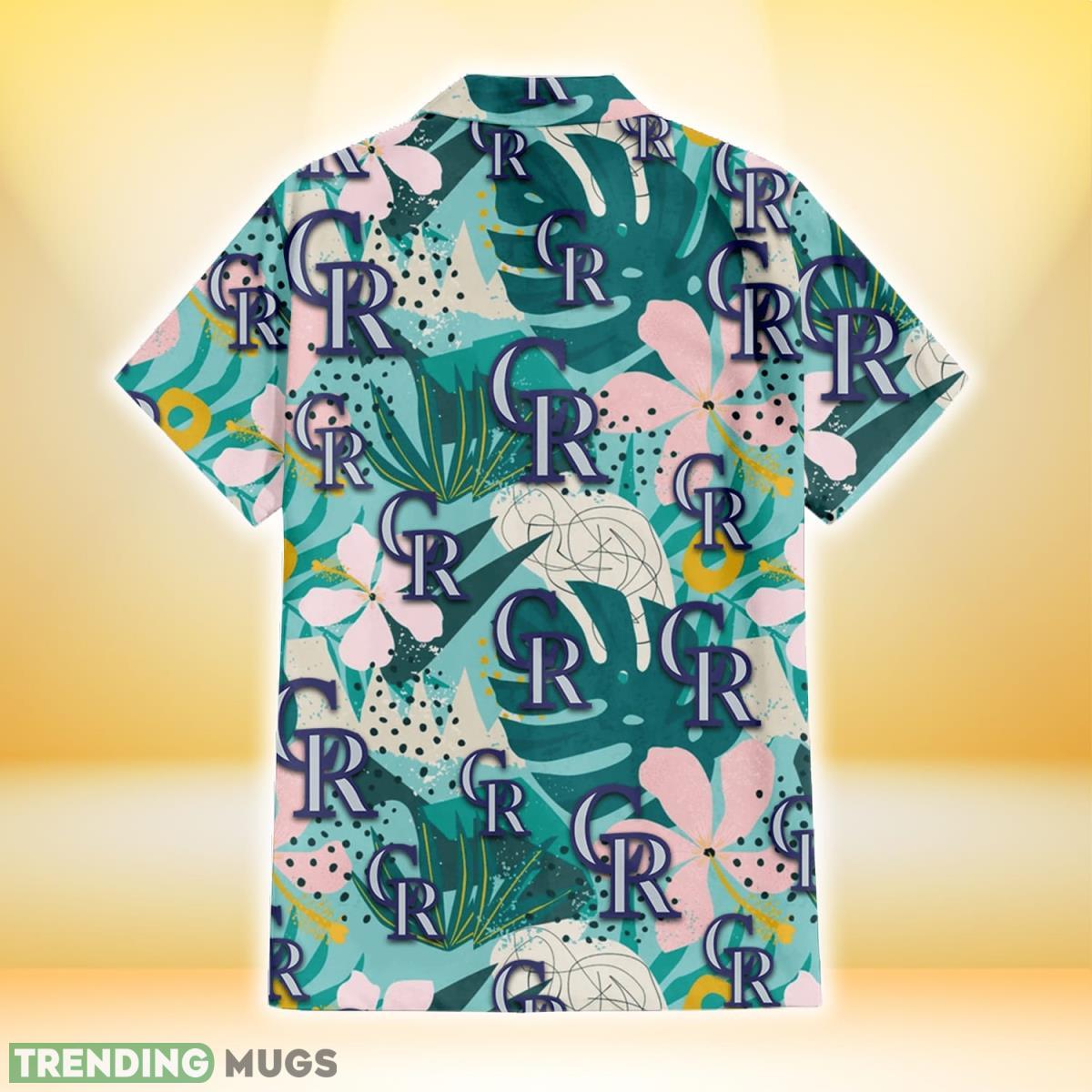 Colorado Rockies Pastel Hibiscus Palm Leaf Tiny Dot Green Background 3D Hawaiian Shirt Gift For Fans Hawaiian Shirt Colorado Rockies Pastel Hibiscus Palm Leaf Tiny Dot Green Background 3D Hawaiian Shirt Gift For Fans Hawaiian Shirt