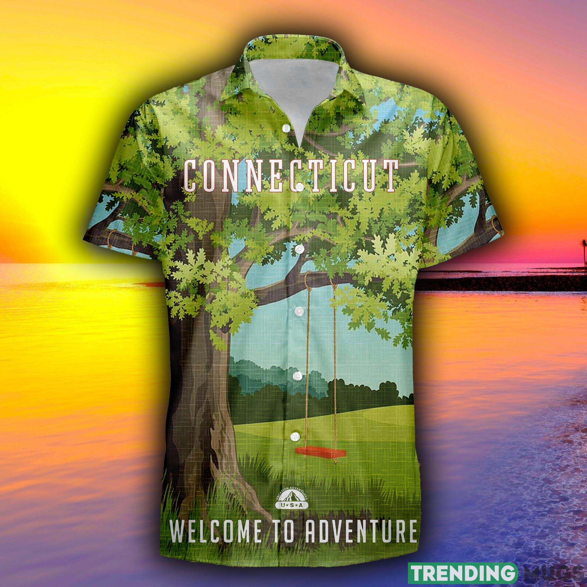 Connecticut Retro Style Travel Summer 3D Hawaiian Shirt Gift For Men And Women Fans - Connecticut Retro Style Travel Summer 3D Hawaiian Shirt Gift For Men And Women Fans Connecticut Retro Style Travel Summer 3D Hawaiian Shirt Gift For Men And Women Fans - Connecticut Retro Style Travel Summer 3D Hawaiian Shirt Gift For Men And Women Fans