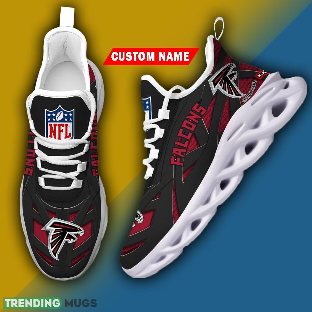 Custom Name Atlanta Falcons NFL Striped Max Soul Shoes Gift For Men Women Max Soul Custom Name Atlanta Falcons NFL Striped Max Soul Shoes Gift For Men Women Max Soul