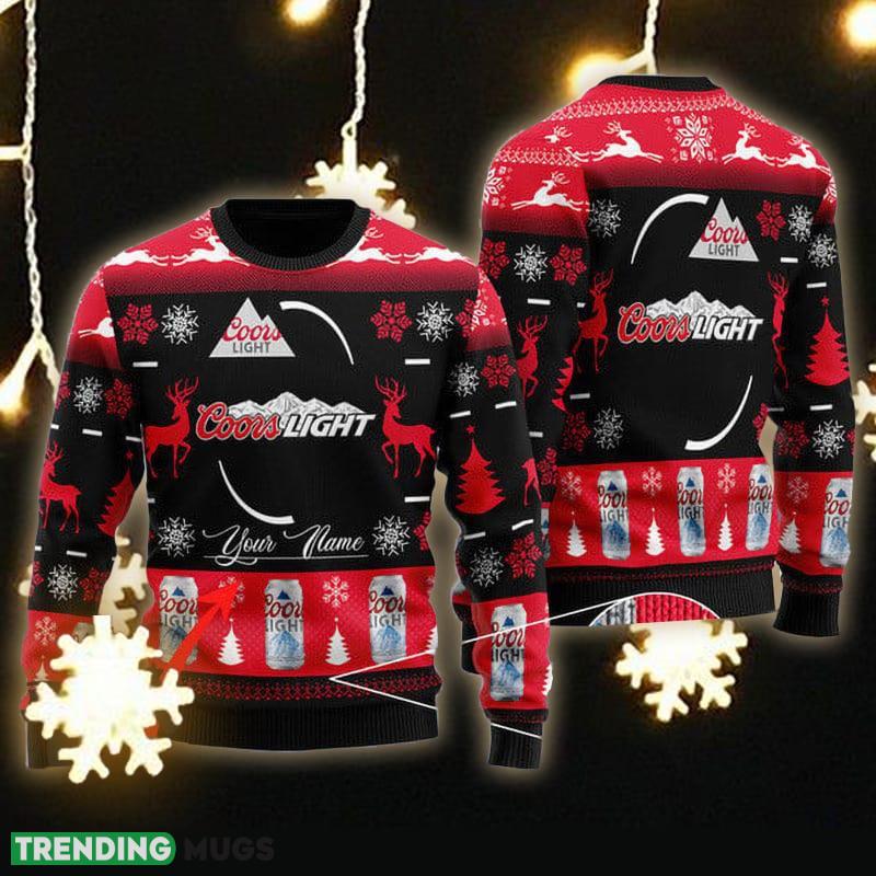 Custom Name Black Coors Light Ugly Christmas Sweater Gift For Men Women - Personalized Black Coors Light Ugly Christmas Sweater Gift Men Women Custom Name Black Coors Light Ugly Christmas Sweater Gift For Men Women - Personalized Black Coors Light Ugly Christmas Sweater Gift Men Women