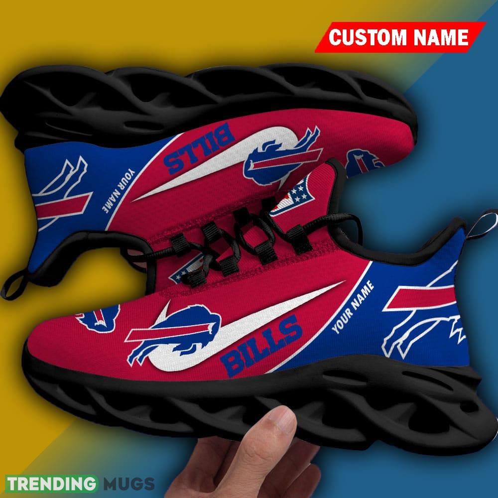 Custom Name Buffalo Bills Chunky Sneakers Luxury NFL Max Soul Shoes Gift For Fans Max Soul Custom Name Buffalo Bills Chunky Sneakers Luxury NFL Max Soul Shoes Gift For Fans Max Soul