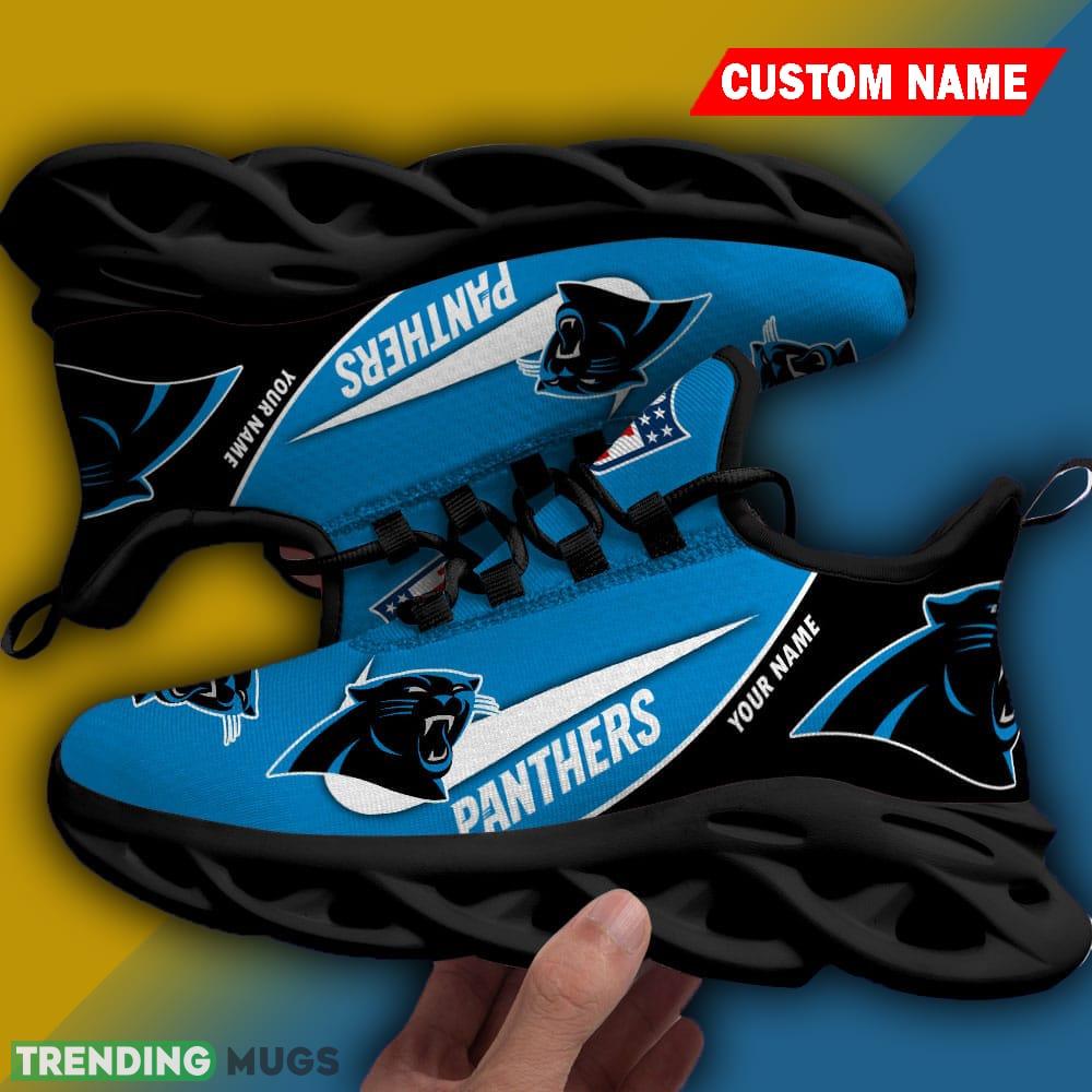Custom Name Carolina Panthers Chunky Sneakers Luxury NFL Max Soul Shoes Gift For Fans Max Soul Custom Name Carolina Panthers Chunky Sneakers Luxury NFL Max Soul Shoes Gift For Fans Max Soul