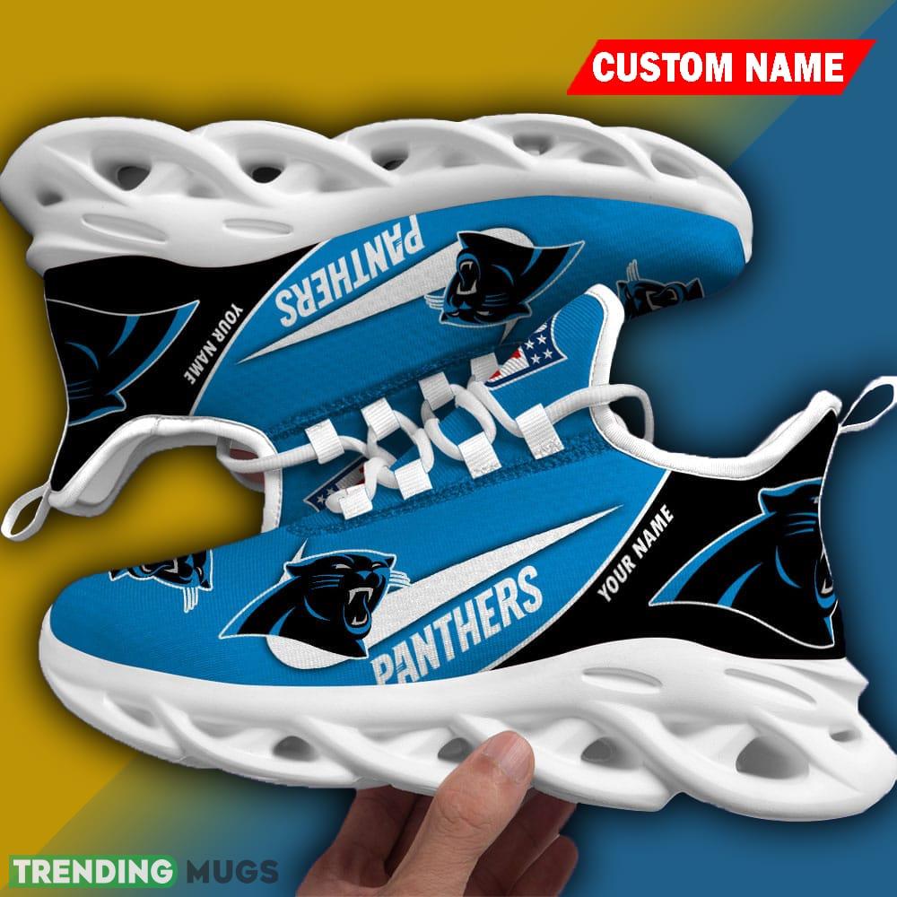 Custom Name Carolina Panthers Chunky Sneakers Luxury NFL Max Soul Shoes Gift For Fans Max Soul Custom Name Carolina Panthers Chunky Sneakers Luxury NFL Max Soul Shoes Gift For Fans Max Soul