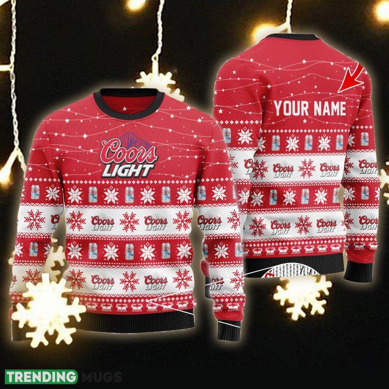 Custom Name Christmas Twinkle Lights Coors Light Ugly Christmas Sweater - Personalized Christmas Twinkle Lights Coors Light Ugly Christmas Sweater Custom Name Christmas Twinkle Lights Coors Light Ugly Christmas Sweater - Personalized Christmas Twinkle Lights Coors Light Ugly Christmas Sweater