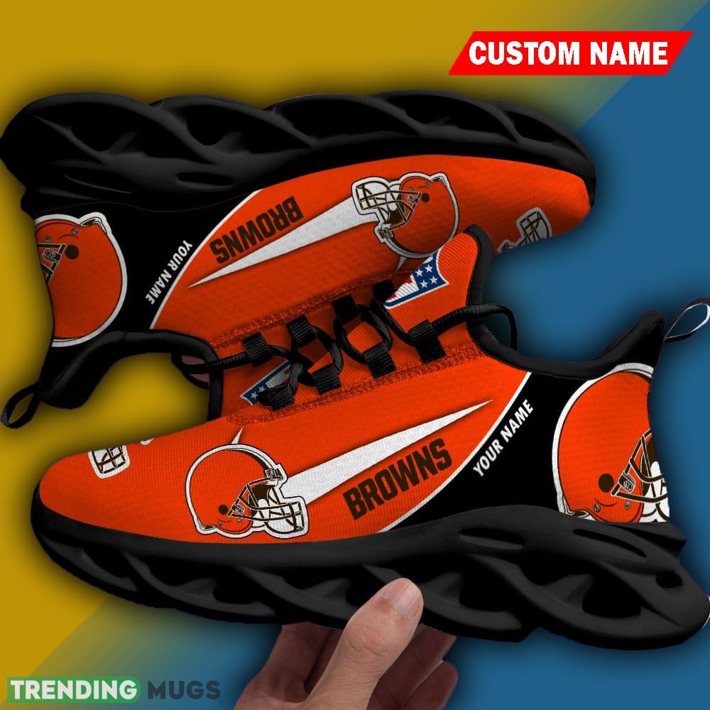Custom Name Cleveland Browns Chunky Sneakers Luxury NFL Max Soul Shoes Gift For Fans Max Soul Custom Name Cleveland Browns Chunky Sneakers Luxury NFL Max Soul Shoes Gift For Fans Max Soul