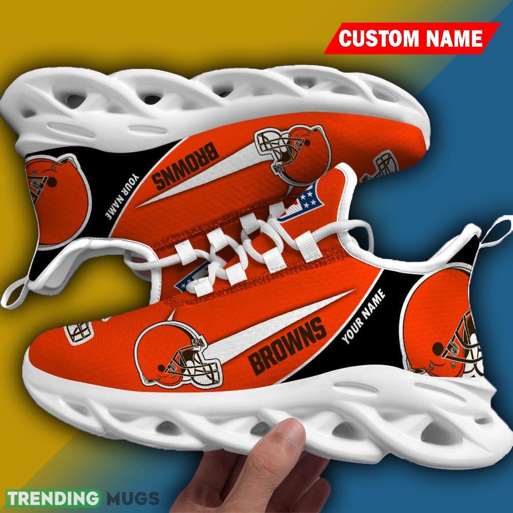 Custom Name Cleveland Browns Chunky Sneakers Luxury NFL Max Soul Shoes Gift For Fans Max Soul Custom Name Cleveland Browns Chunky Sneakers Luxury NFL Max Soul Shoes Gift For Fans Max Soul