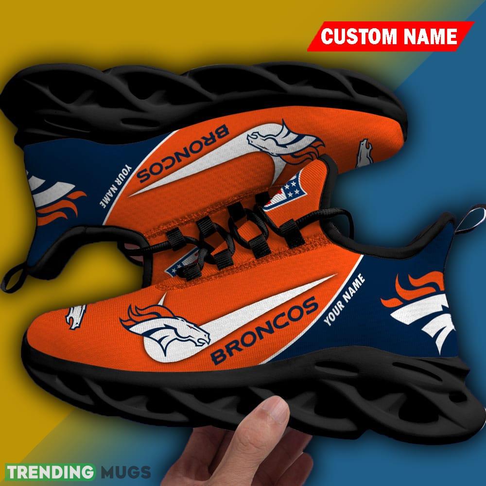 Custom Name Denver Broncos Chunky Sneakers Luxury NFL Max Soul Shoes Gift For Fans Max Soul Custom Name Denver Broncos Chunky Sneakers Luxury NFL Max Soul Shoes Gift For Fans Max Soul